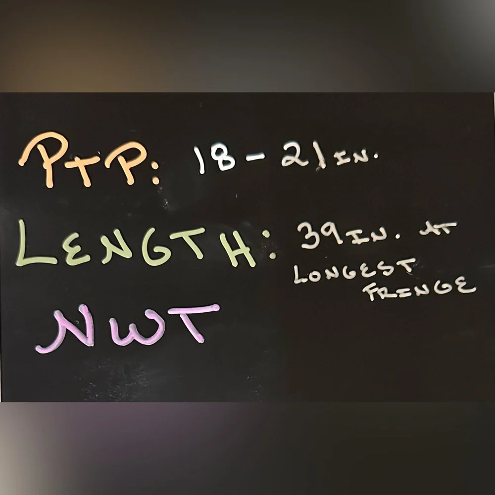 Advance Apparels - NWT Whit Crochet/Lace Fringe Long Tank - Picture 3 of 3